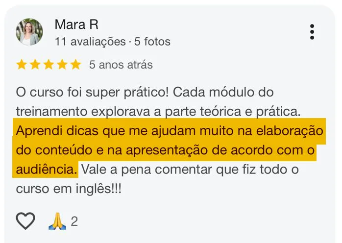 Depoimento de aluno da The Speaker