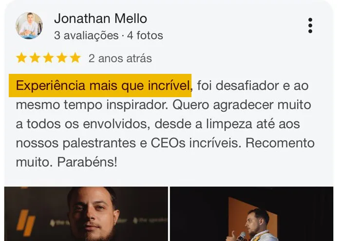 Depoimento de aluno da The Speaker