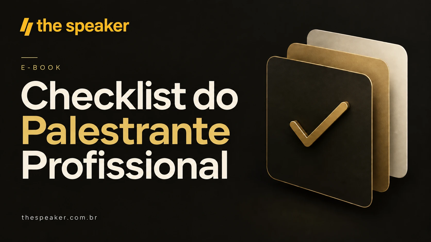 E-book Checklist do Palestrante da The Speaker