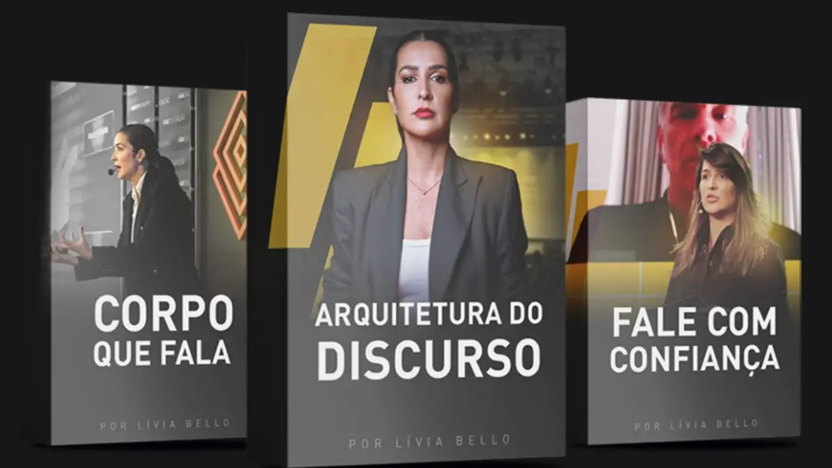 Capas dos três cursos online de oratória da The Speaker